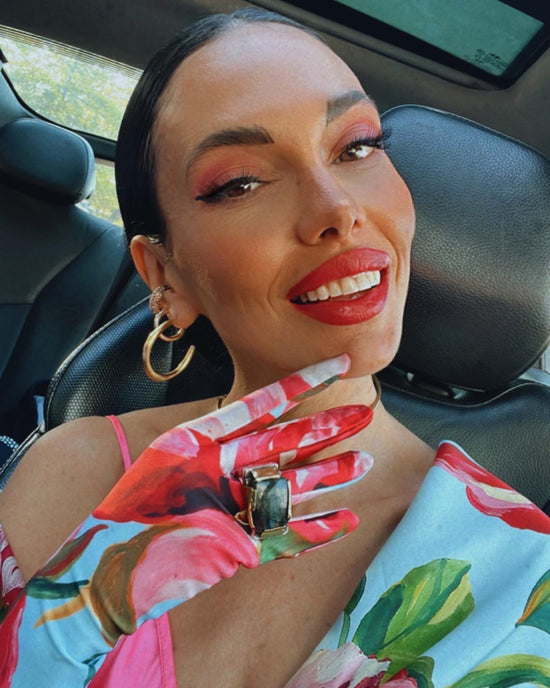 GUANTES LARGOS ROSE CELESTE