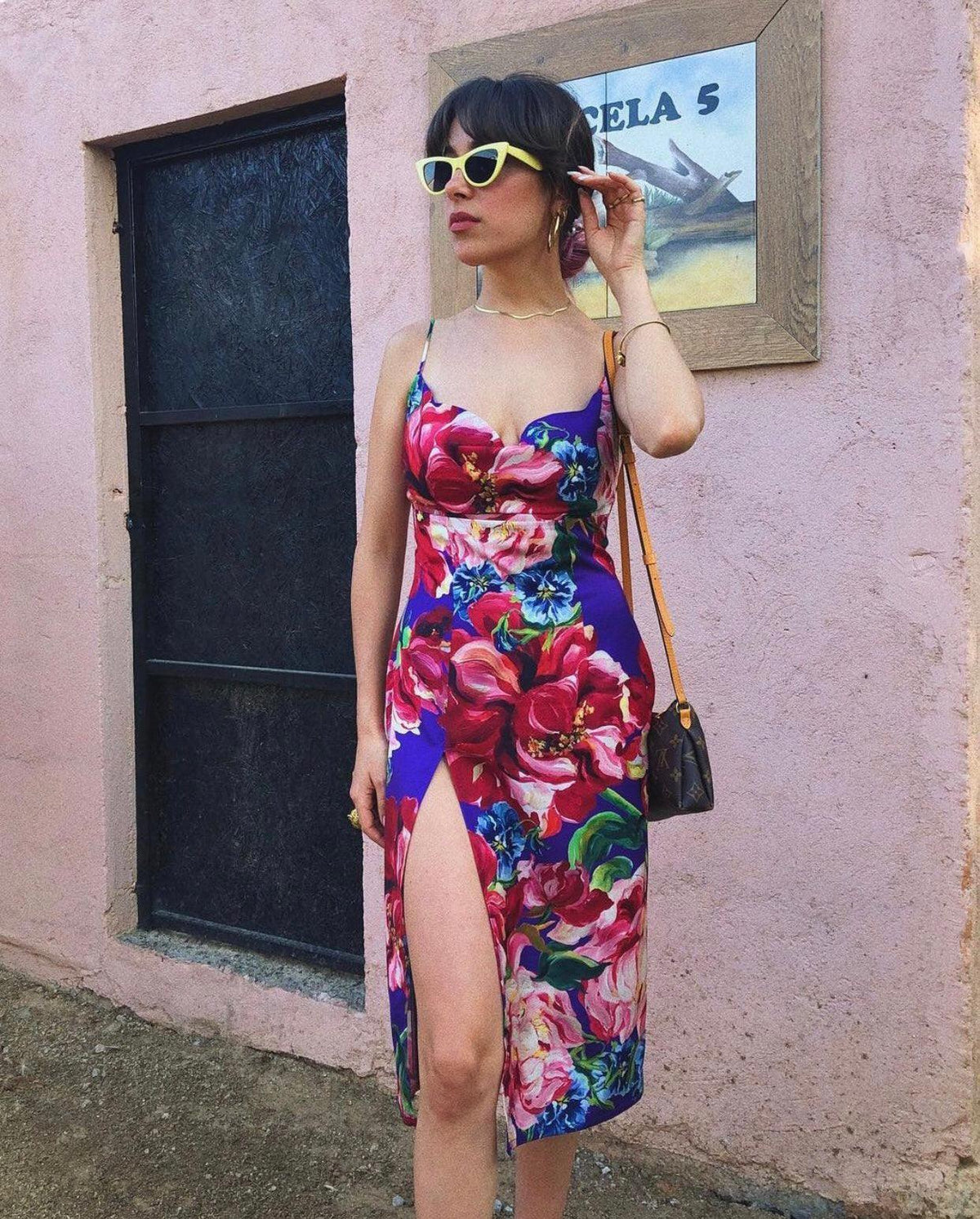 Vestido Camila Roses Morado - Bad Sisters Design